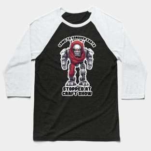 Funny world domination evil robot craft show addiction Baseball T-Shirt